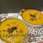 Kürbissuppe mit Kastanien und Südtiroler Speck