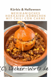 Mexikanisches Hokkaido-Bömbchen mit Chili con Carne