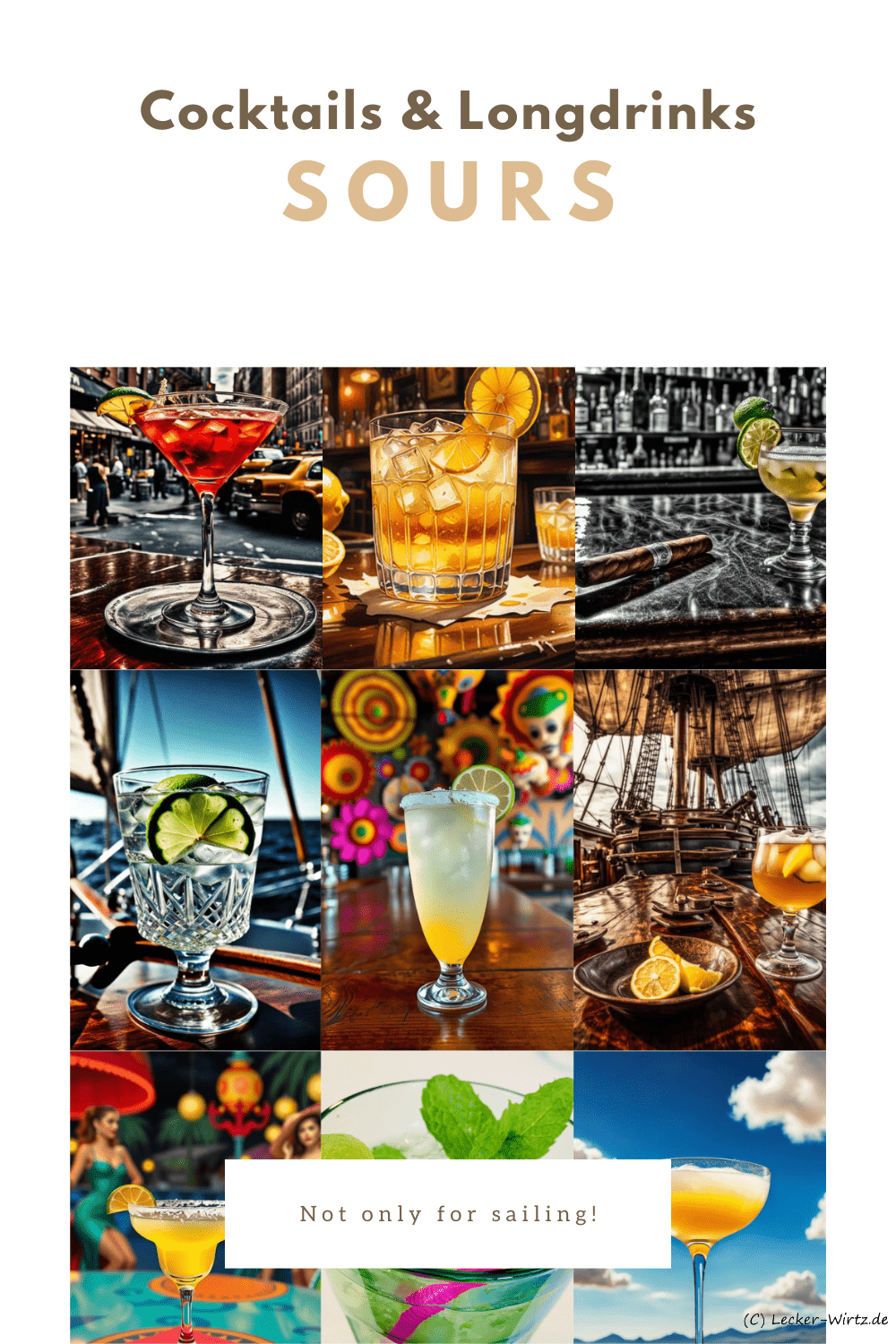 Sour Cocktails und Longdrinks