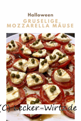 Gruselige Mozzarella Mäuse – Halloween Vorspeise