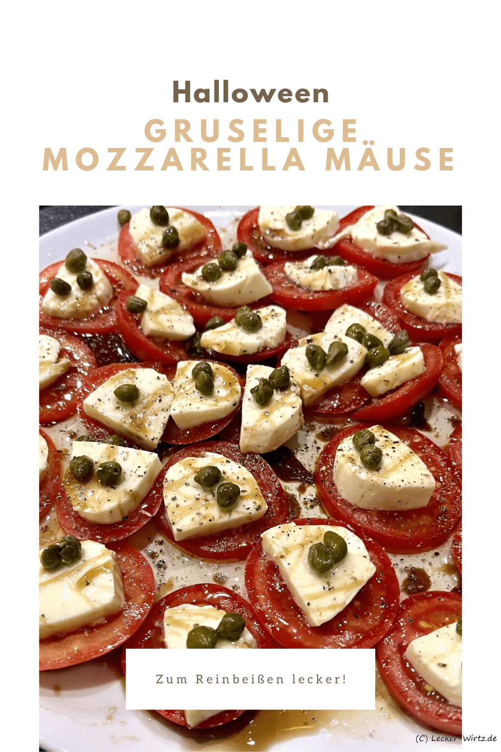 Gruselige Mozzarella Mäuse – Halloween Vorspeise