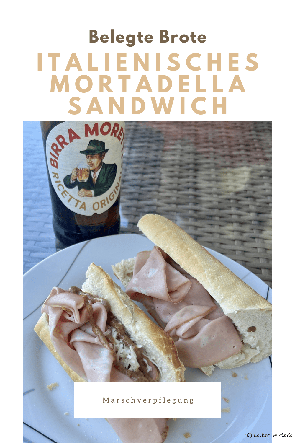 Italienisches Mortadella Sandwich