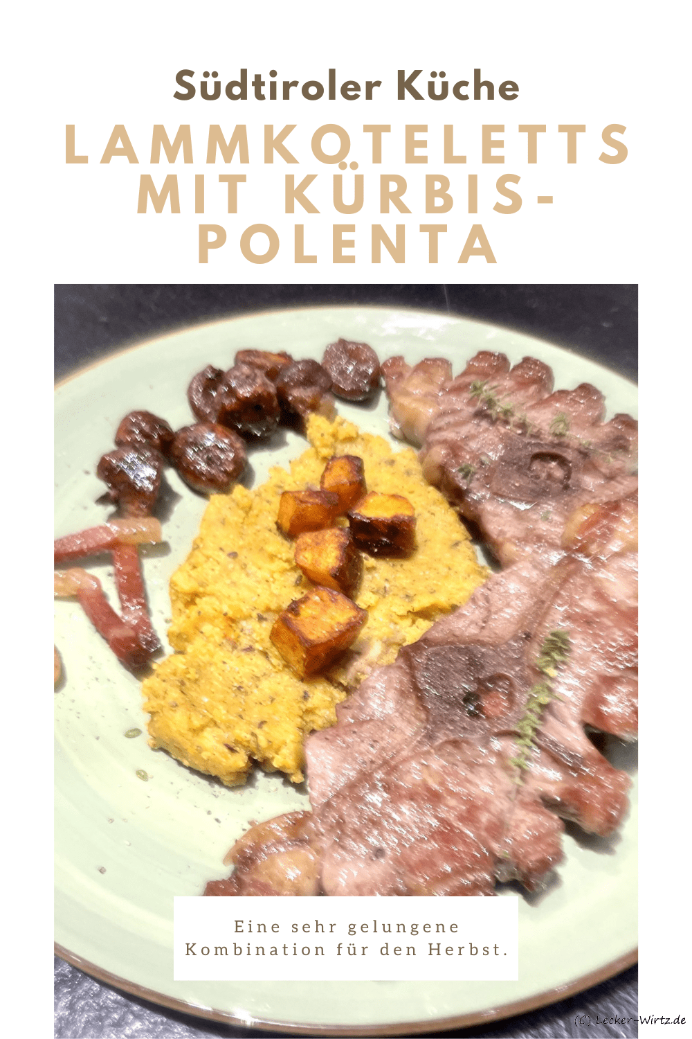 Lammkoteletts mit Kürbis-Polenta