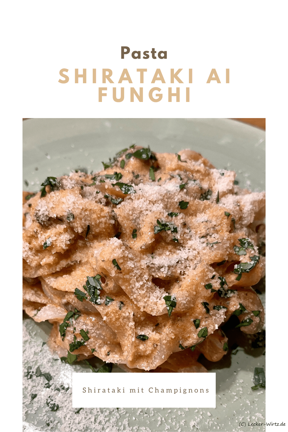 Shirataki ai funghi - Shirataki mit Champignons