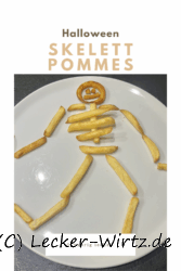 Skelett Pommes zu Halloween
