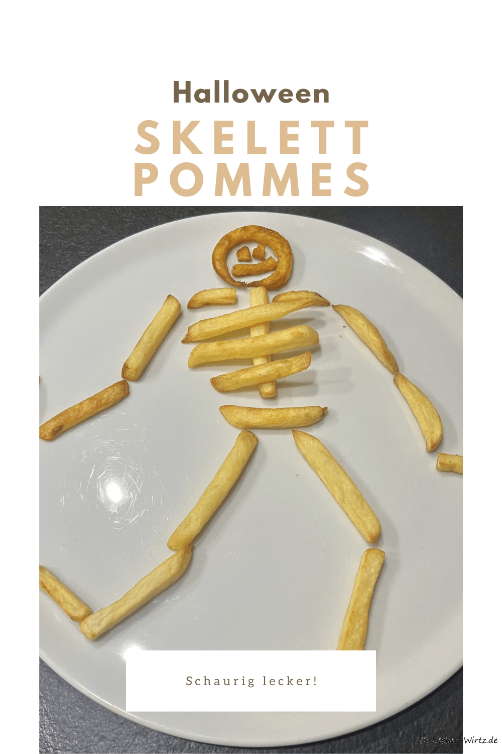 Skelett Pommes zu Halloween