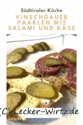 Vinschgauer Paarlen mit Salami und Käse