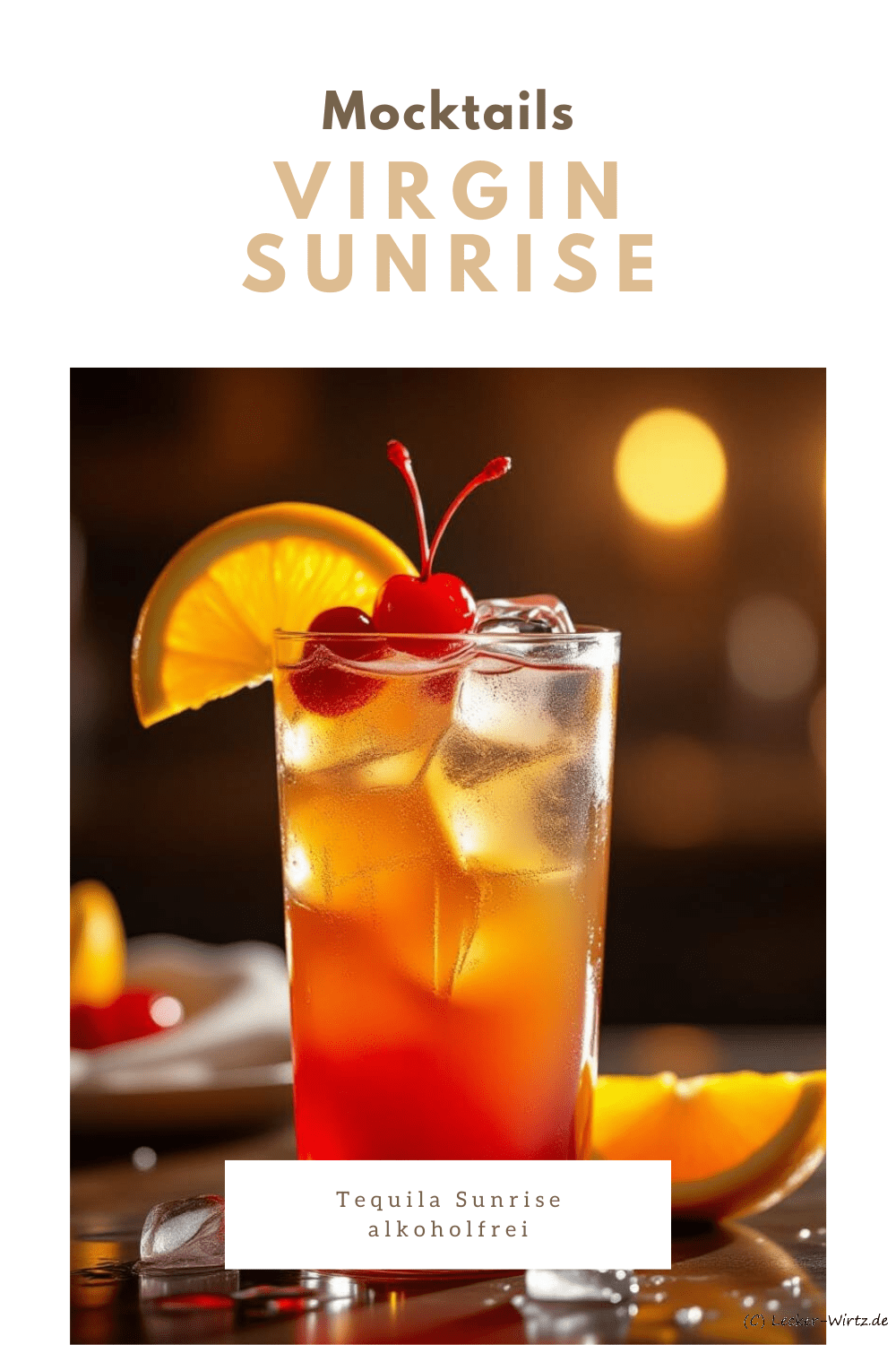 Virgin Sunrise (Tequila Sunrise alkoholfrei)