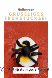gruseliges Frühstücksei – Halloween Fingerfood