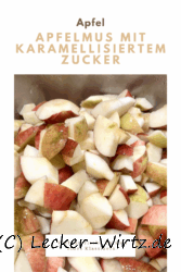 Apfelmus mit karamellisiertem Zucker