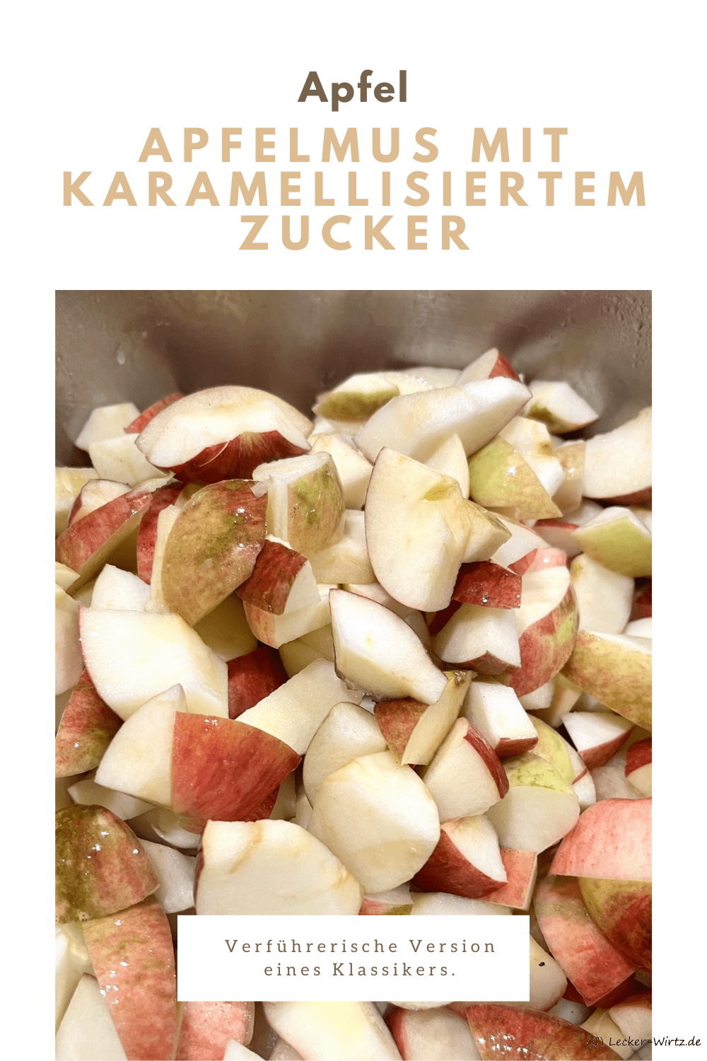 Apfelmus mit karamellisiertem Zucker