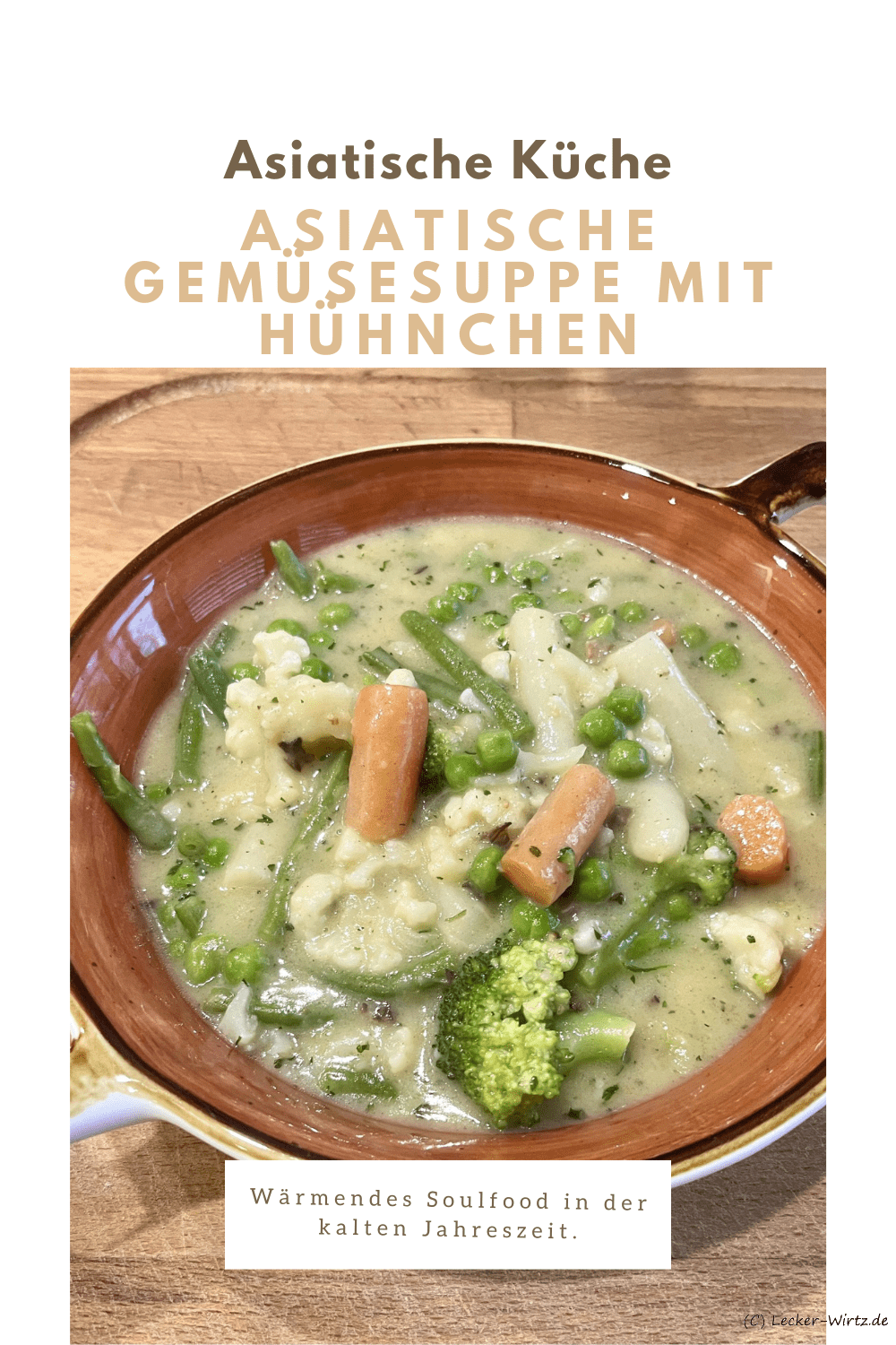 Asiatische Gemüsesuppe mit Hühnchen