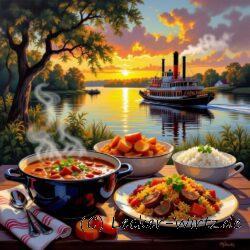 Cajun- und Küche und kreolische Küche