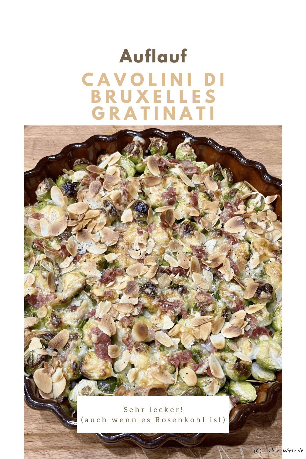 Cavolini di Bruxelles gratinati - Rosenkohl überbacken