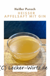 Heißer Apfelsaft mit Gin