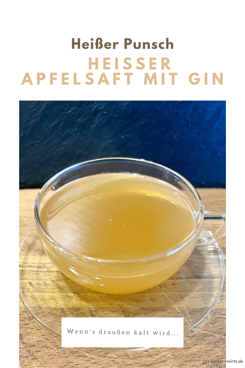 Heißer Apfelsaft mit Gin