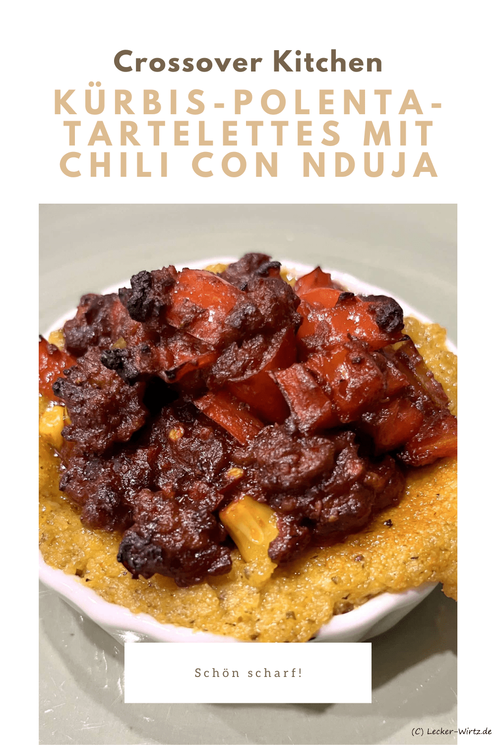Kürbis-Polenta-Tartelettes mit Chili con Nduja