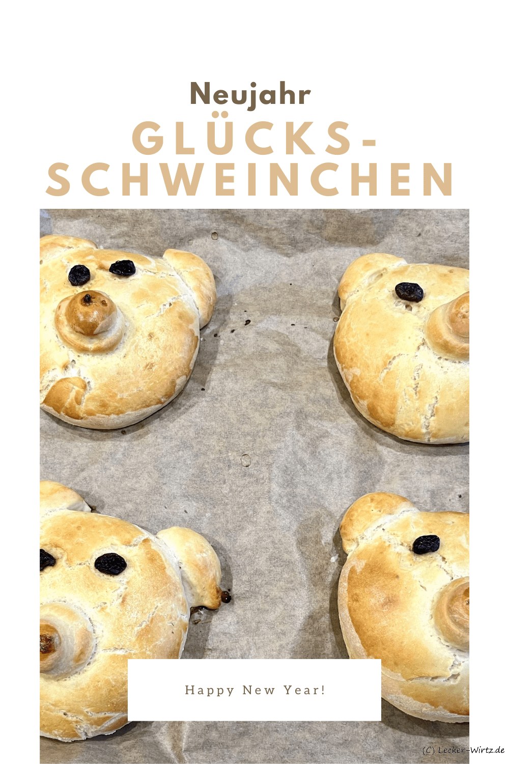 Glücksschweinchen zu Neujahr backen