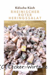 Heringssalat mit roter Bete – rheinischer roter Heringssalat