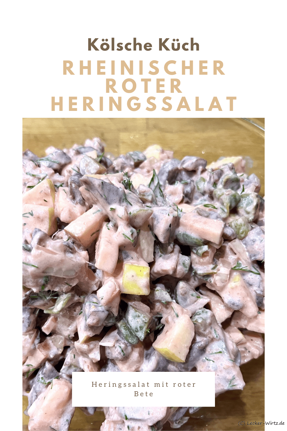 Heringssalat mit roter Bete – rheinischer roter Heringssalat