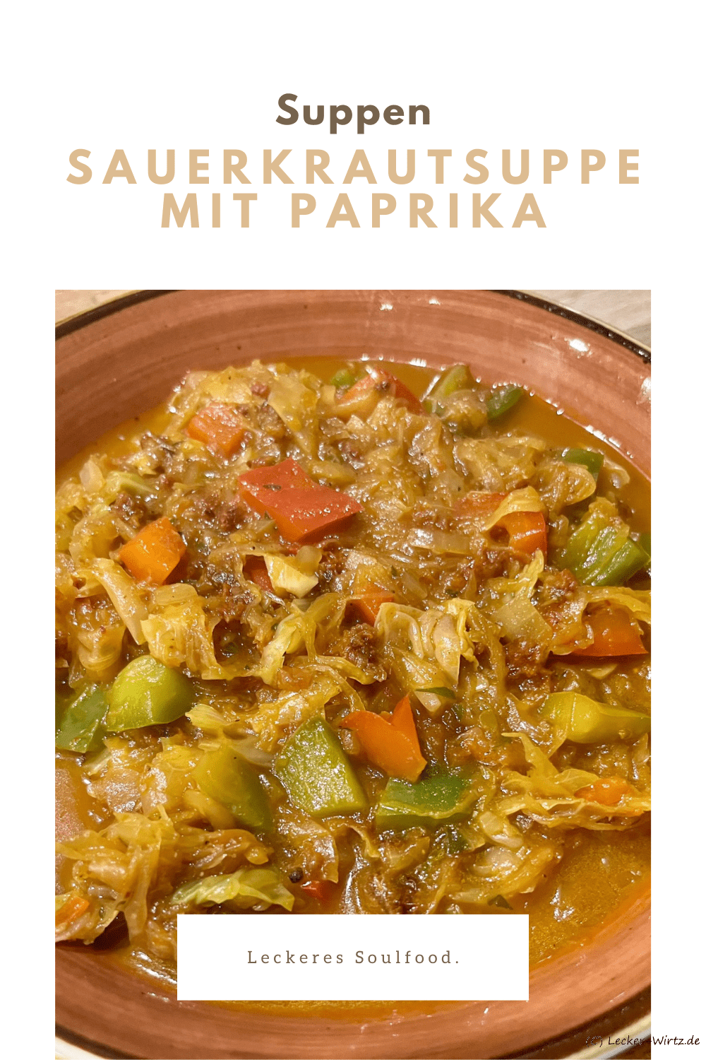 Sauerkrautsuppe mit Paprika
