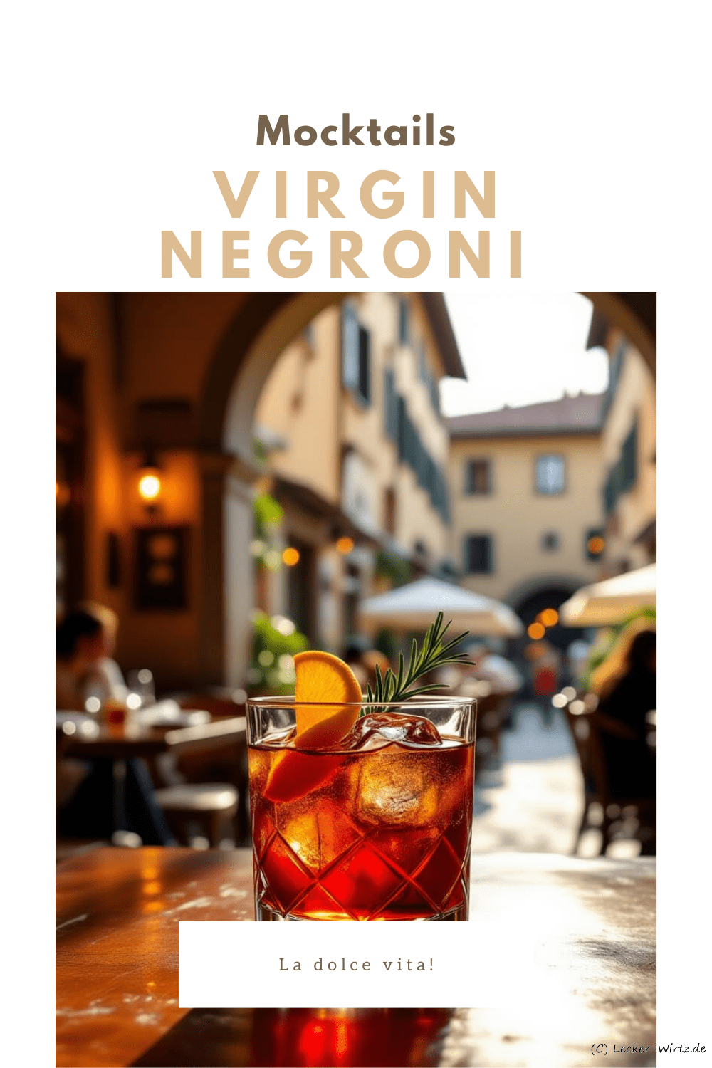 Virgin Negroni Mocktail