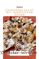 Orientalischer Chinakohlsalat mit geröstetem Sesam