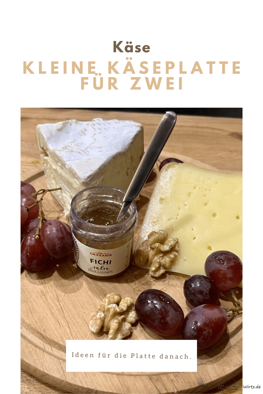 Kleine Käseplatte für zwei