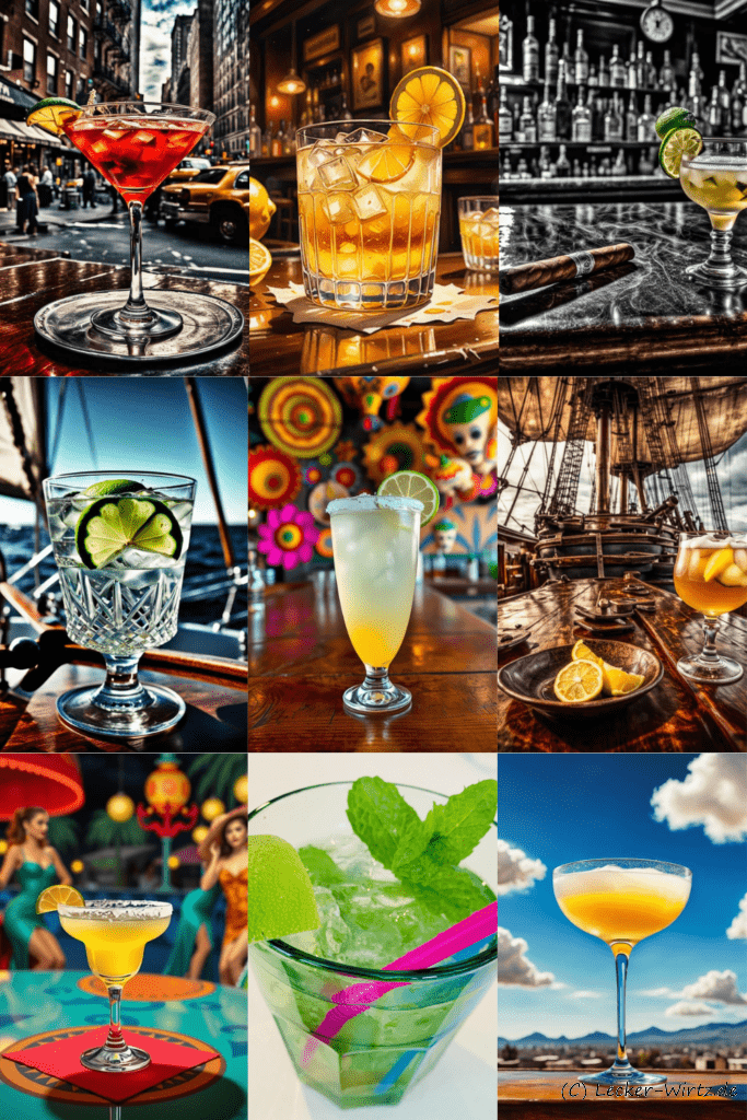 Sour Cocktails und Longdrinks