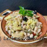 Mediterraner Kartoffelsalat mit weißen Bohnen