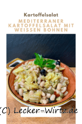 Mediterraner Kartoffelsalat mit weißen Bohnen
