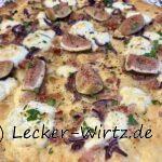 Flammkuchen mit Ziegenkäse und Feige