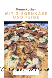 Flammkuchen mit Ziegenkäse und Feige