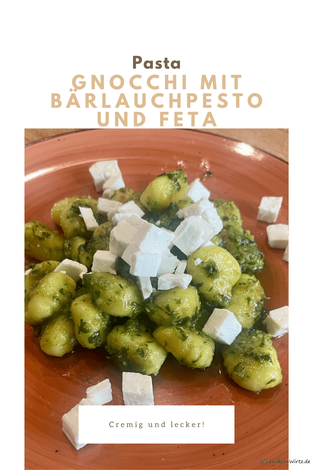 Gnocchi mit Bärlauchpesto und Feta