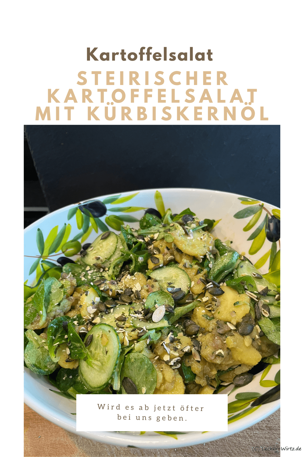 Steirischer Kartoffelsalat mit Kürbiskernöl
