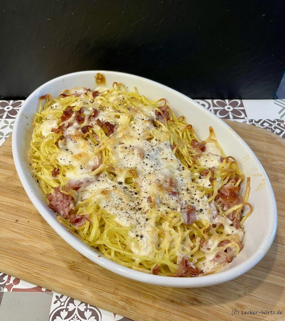 Tagliolini gratinati al prosciutto - Tagliolini Maria Callas