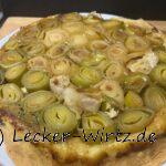 Tarte Tatin mit Porree und Parmesan