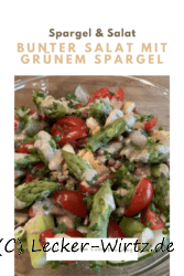 Bunter Salat mit grünem Spargel