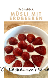 Müsli mit Erdbeeren