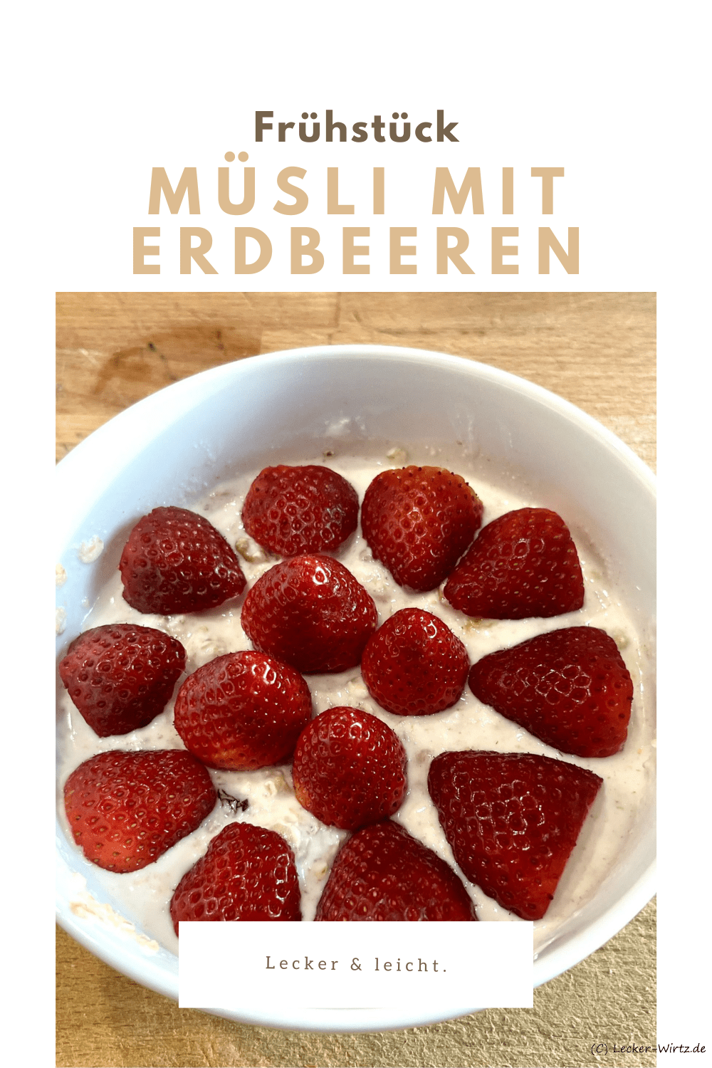 Müsli mit Erdbeeren