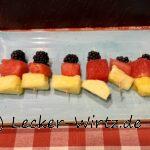 süße WM Obst-Spieße