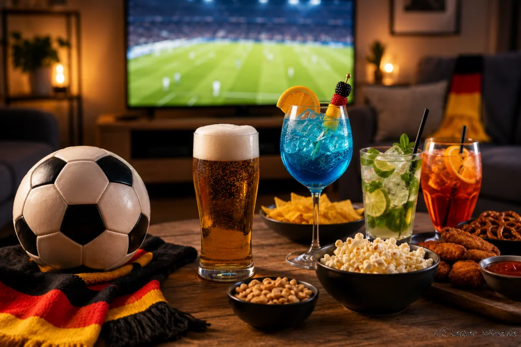 Fußball Drinks - Bier, Cocktails und Snacks zum Spiel