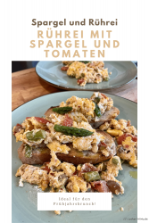 Rührei mit Spargel und Tomaten
