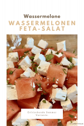 Wassermelonen-Feta-Salat mit Minze