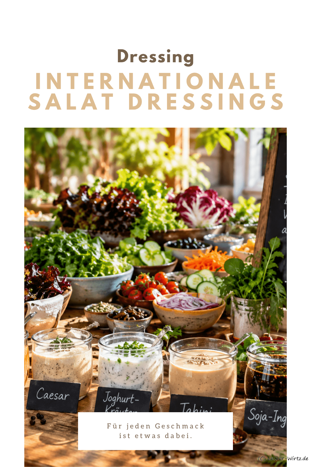 Internationale Salat Dressings