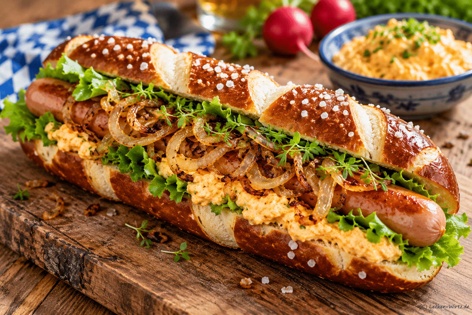 Bayrischer Laugenstangen Hotdog