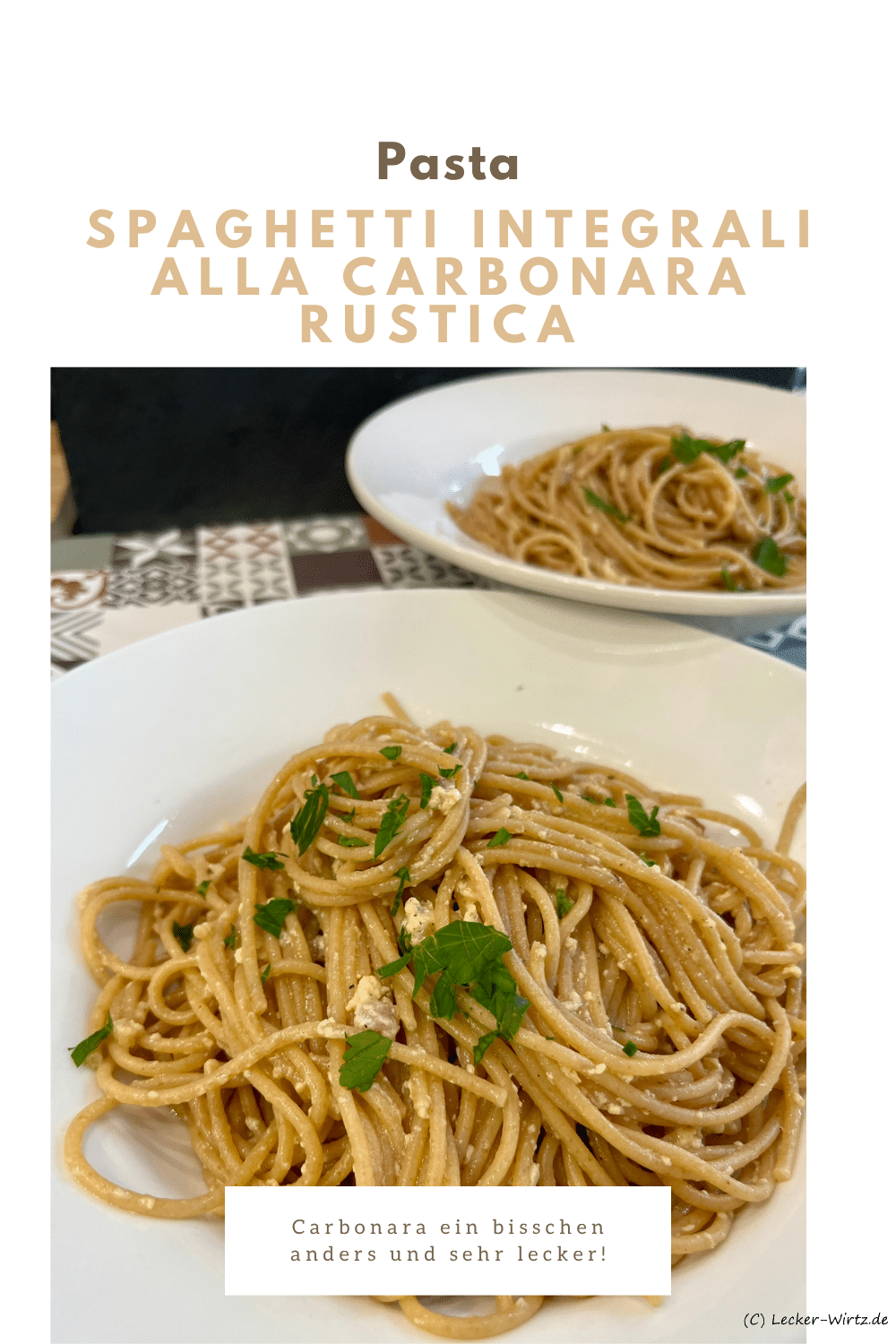 Spaghetti Integrali alla Carbonara rustica